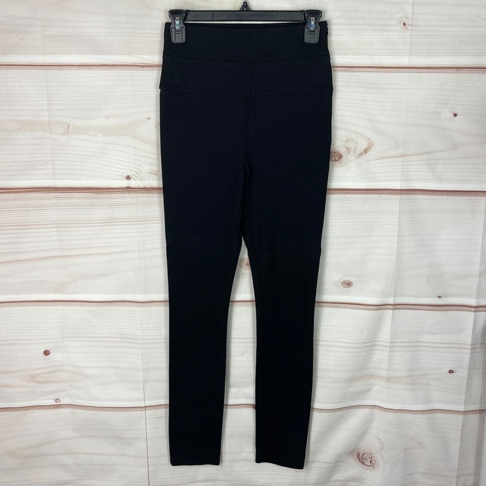 Marciano Pants Womens XS Black Ponte Knit Skinny Solid Pull On Stretch High Rise
